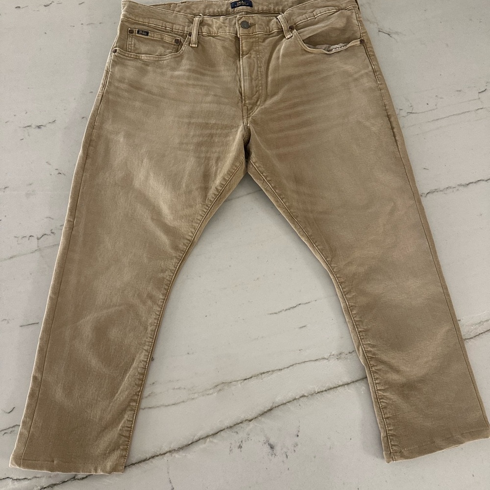 Ralph Lauren Slim Straight Jeans in Khaki